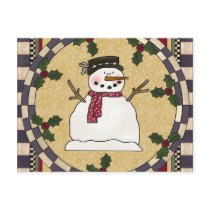 Postcard - Cute Snowman