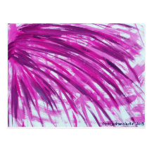 Postcard-Fuschia Palm Frond Design