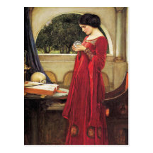 Postcard: John Waterhouse-The Crystal Ball(detail)