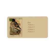 Postcard Kingfisher Personalized Address Labels