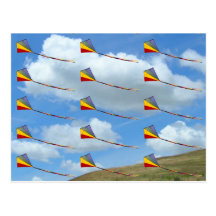 Postcard - Kites in formation