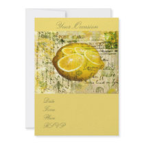 Postcard Lemons Invitation