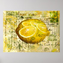 Postcard Lemons Print