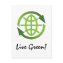 Postcard: Live green - Recycling symbol