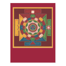 POSTCARD Mandala of the 5 Elements