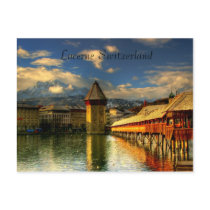 Postcard of Lucerne Switzerland Chapel Bridge
