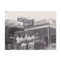 Postcard OTR Car Haulers Pit Bar-B-Q Curb Service