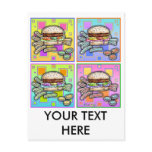 Postcard - Pop Art Burger and Fries