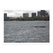 Postcard - Sailboats and Rowers on the Charles