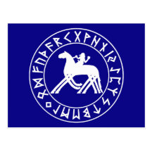 postcard Sleipnir Shield on Blk