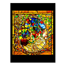 Postcard-Stained Glass-Louis Tiffany 12