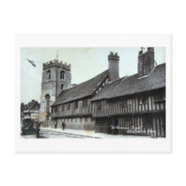 Postcard, Stratford-upon-Avon, Grammar School