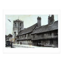 Postcard, Stratford-upon-Avon, Grammar School