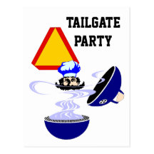Postcard Tailgate Party Invitation Grill Slow Move