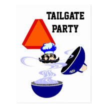 Postcard Tailgate Party Invitation Grill Slow Move