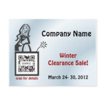 Postcard Template Shop Girl