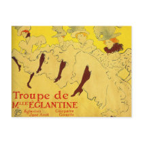 Postcard:  Toulouse-Lautrec - Dance Troupe
