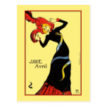 Postcard:  Toulouse Lautrec - Jane Avril