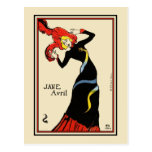 Postcard:  Toulouse Lautrec - Jane Avril