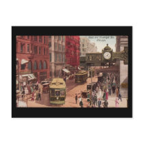 Postcard-Vintage Chicago Art-State & Randolph 1940