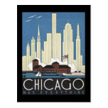 Postcard-Vintage Chicago Travel Art-8