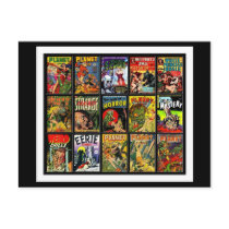 Postcard Vintage Comic Book Covers