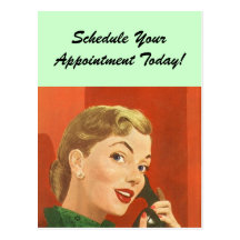 Postcard Vintage Retro Appointment Reminder PC