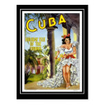 Postcard Vintage Travel Cuba