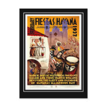 Postcard Vintage Travel Fiesta Havana