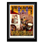 Postcard Vintage Travel Fiesta Havana