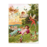 Postcard-Vintage Valentine's Fairy elves love