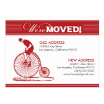 POSTCARD: We've Moved! Antique Bicycle (red)