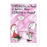 Postcard with animated funny church sayings