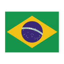 Postcard with Flag of Brazil