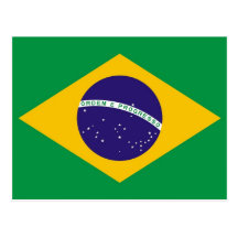 Postcard with Flag of Brazil