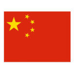Postcard with Flag of China