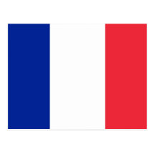 Postcard with Flag of France