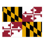 Postcard with Flag of Maryland State - USA
