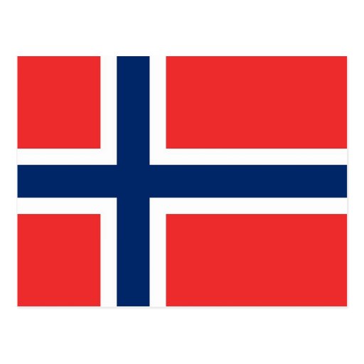 Postcard with Flag of Norway