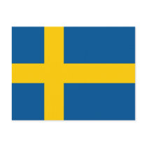 Postcard with Flag of Sweden