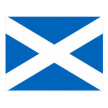 Postcard with Flag of the Scotland