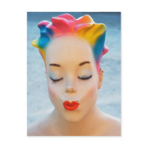 Postcard with Kissing Mannequin