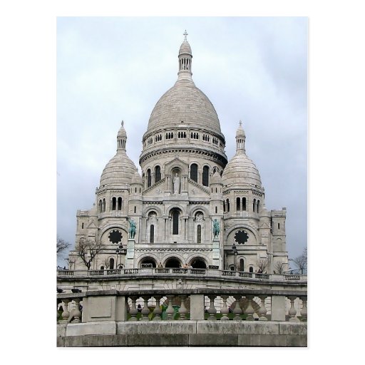 Postcard with Sacre Coeur de Paris.