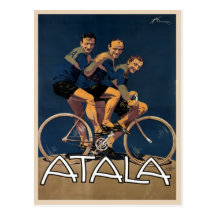 Postcard With Vintage Bicycle Poster Print