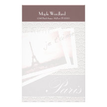 Postcards from Paris Personalized Paper Personalized Stationery