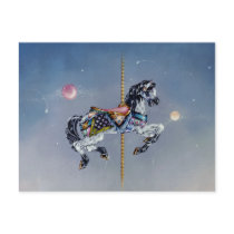 Postcards - Grey Mare Carousel Horse