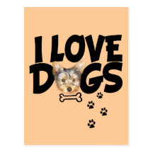 POSTCARDS I LOVE DOGS