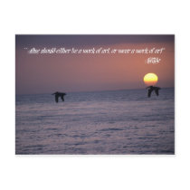 Postcards: One should either be a work of art, or