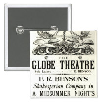 Poster advertising 'A Midsummer Night's Dream' buttons