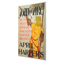 Poster advertising 'Joan of Arc' in April Harper's Gallery Wrapped Canvas